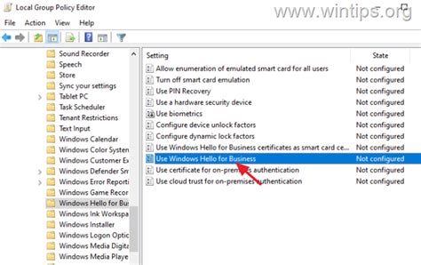 disable windows hello smart card|Windows Hello for Business policy settings .